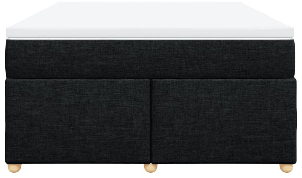 Cama com molas/colchão 140x190 cm tecido preto