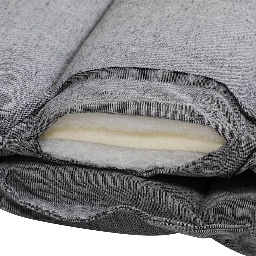 Almofada para espreguiçadeira 183x56x7cm cinza mesclado