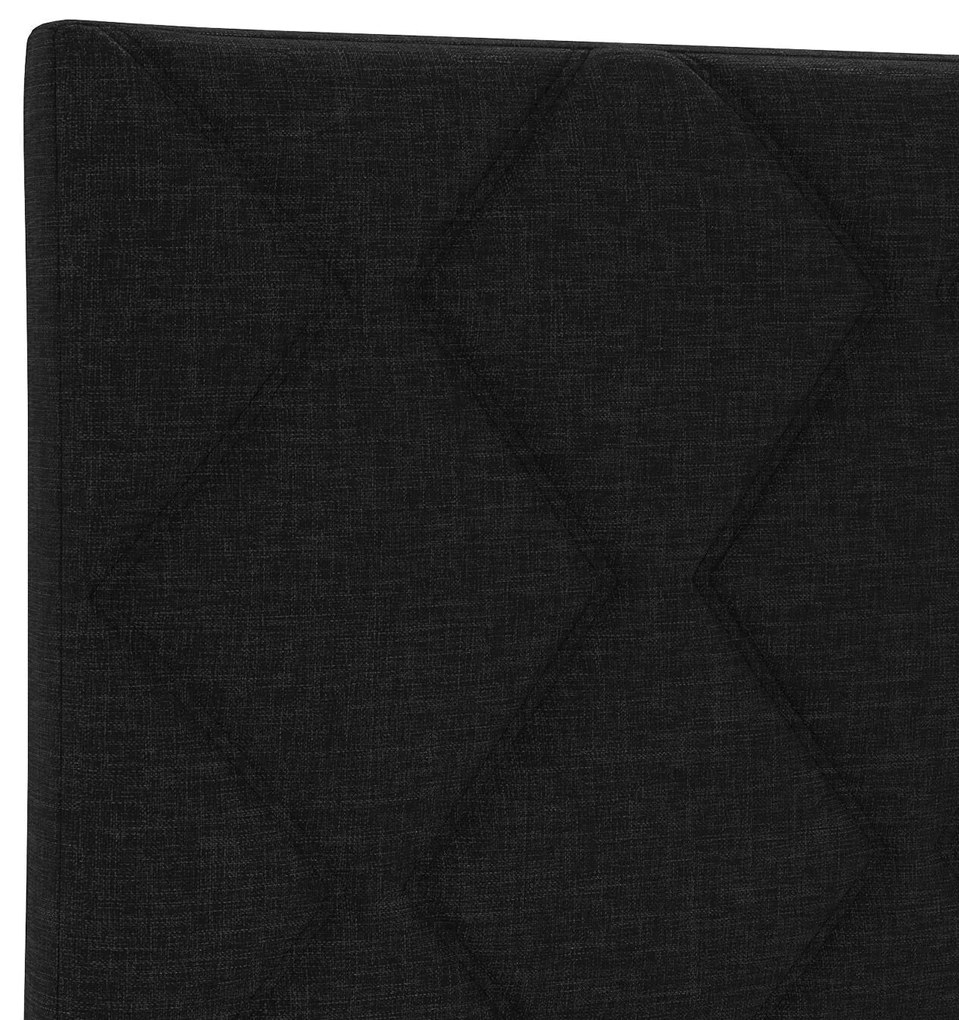 Cama de tecido preta vidaXL 120x200 cm