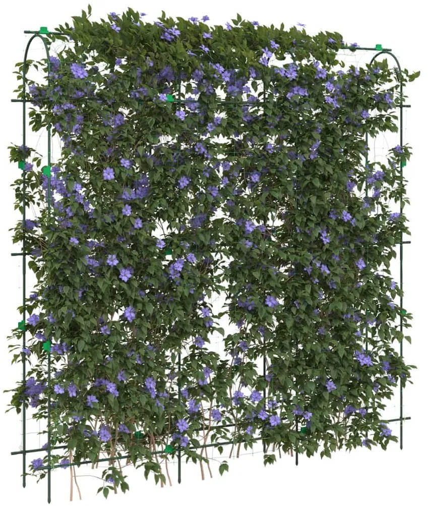 vidaXL Treliças jardim p/ plantas trepadeiras 4 pcs estrutura em U aço