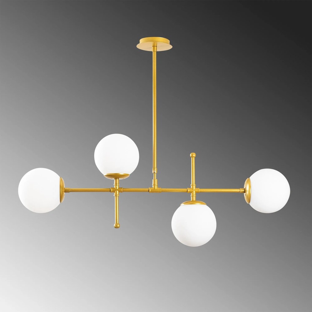Candeeiro de Teto Mudoni – Dourado – 108 x 15 cm