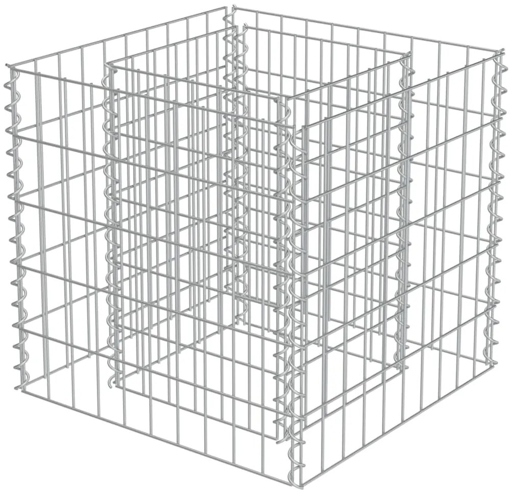 Canteiro elevado/cesto gabião 50x50x50 cm aço galvanizado