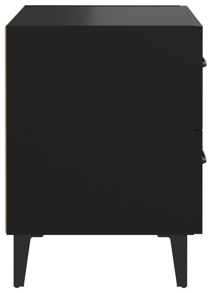 Mesas de cabeceira 2pcs 40x35x47,5 cm preto