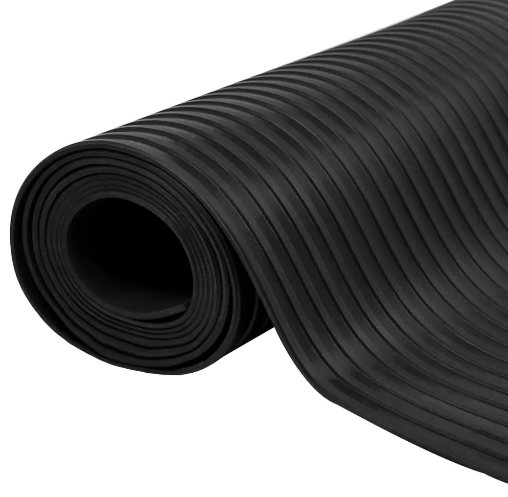 143949 vidaXL Tapete de borracha antiderrapante nervuras largas 1,5x2 m 3 mm