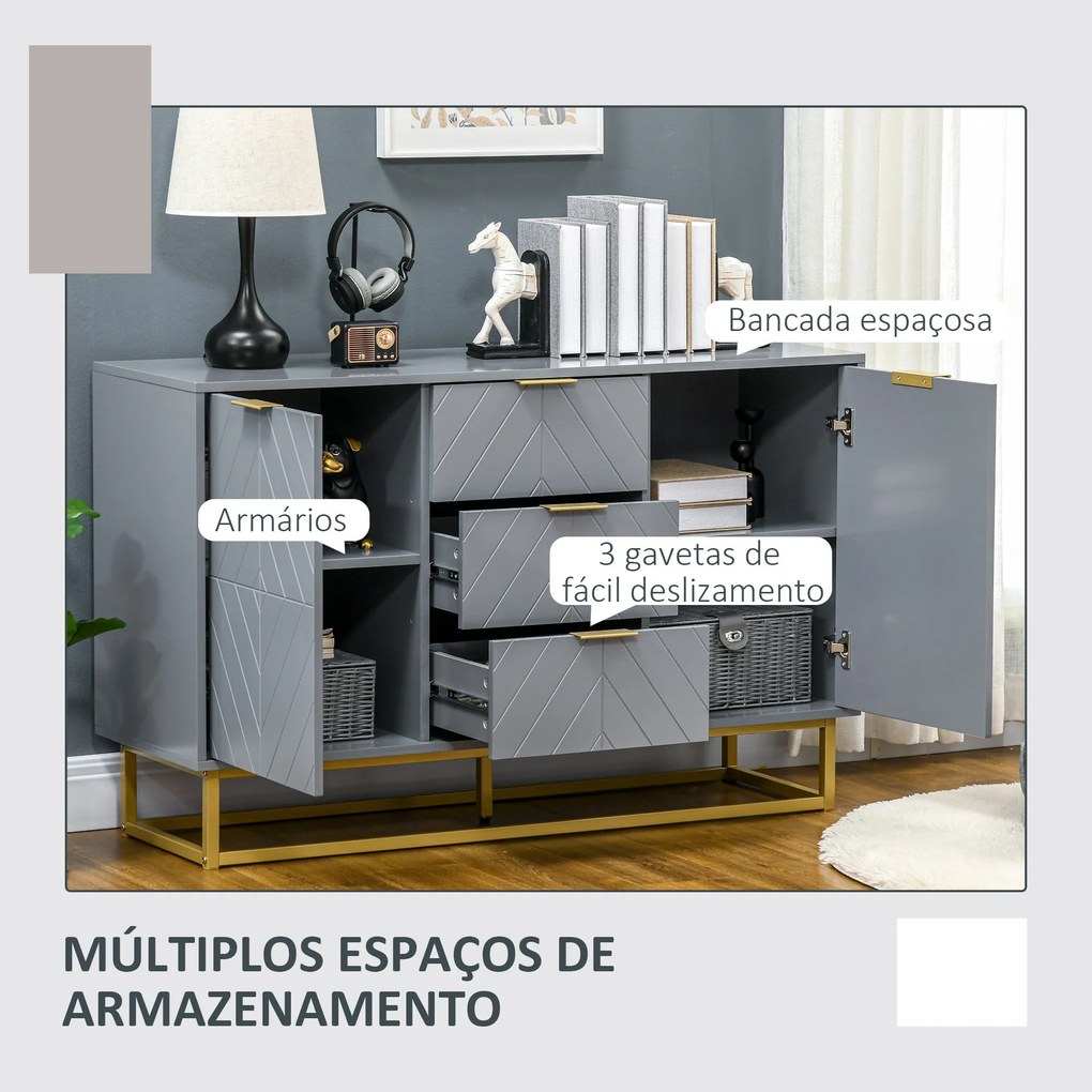 Armário Moderno – Modelo Oslo – 120x40x76 – Armazenamento Vertical – B