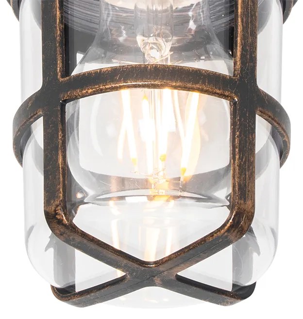 Candeeiro de teto e parede ouro antigo IP54 - Kiki