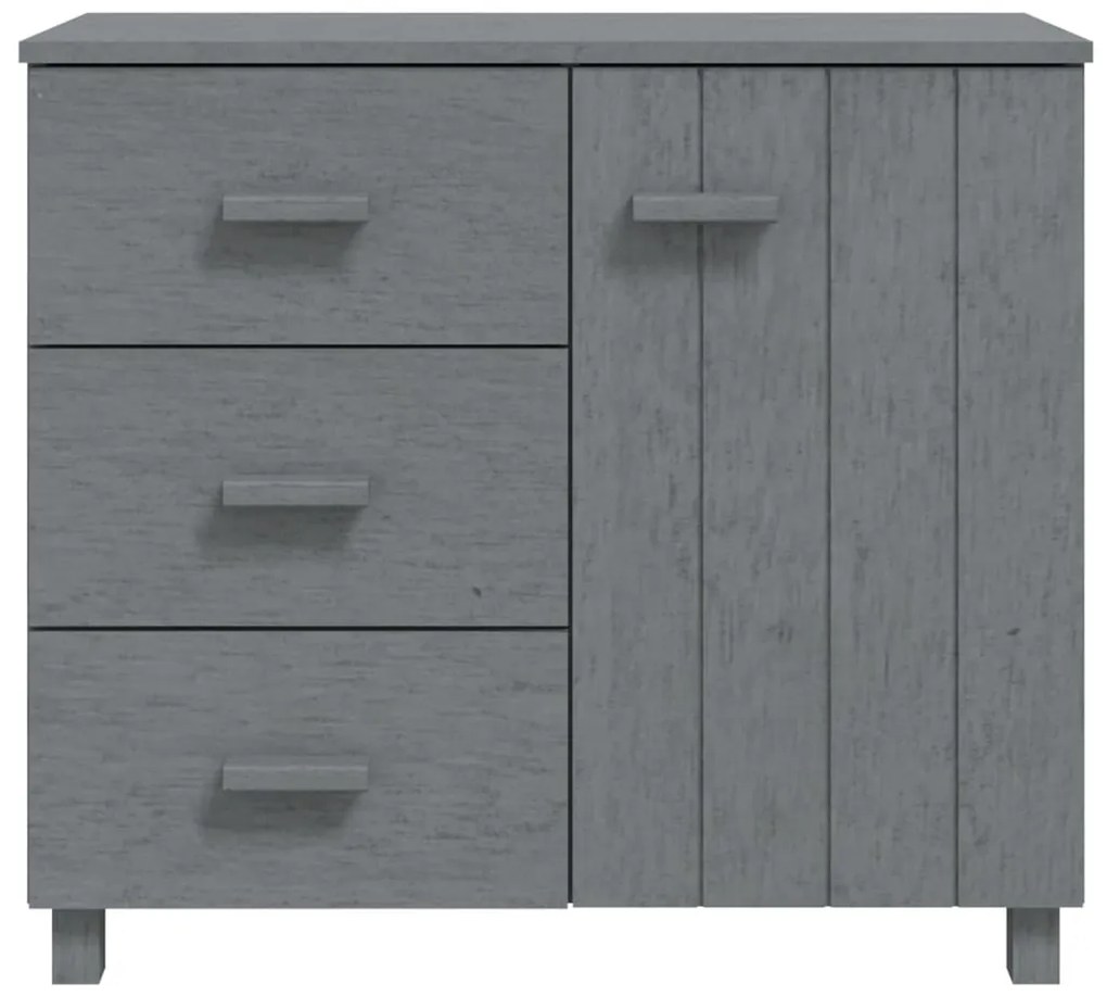 Aparador HAMAR 90x40x80 cm pinho maciço cinza-escuro