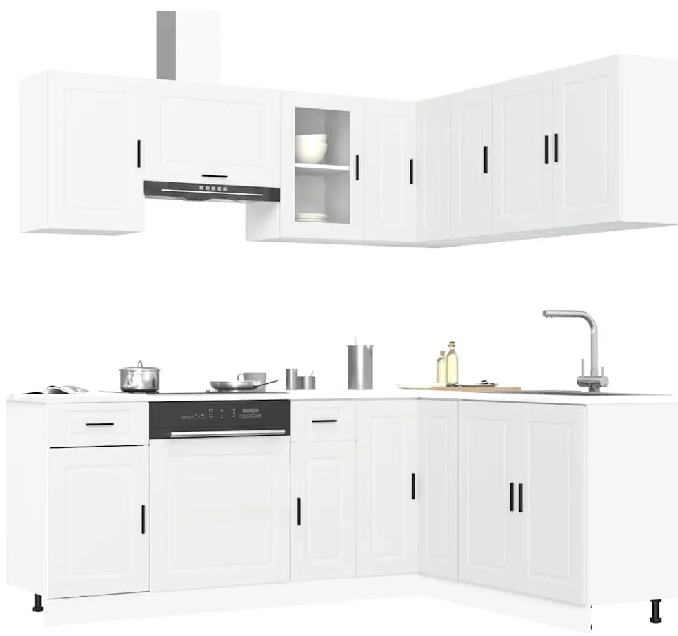 vidaXL 11 peças armário de cozinha conjunto Porto branco