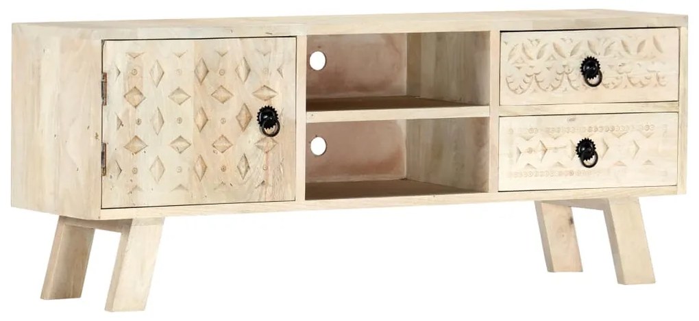 vidaXL Móvel de TV 110x30x44 cm madeira de mangueira maciça