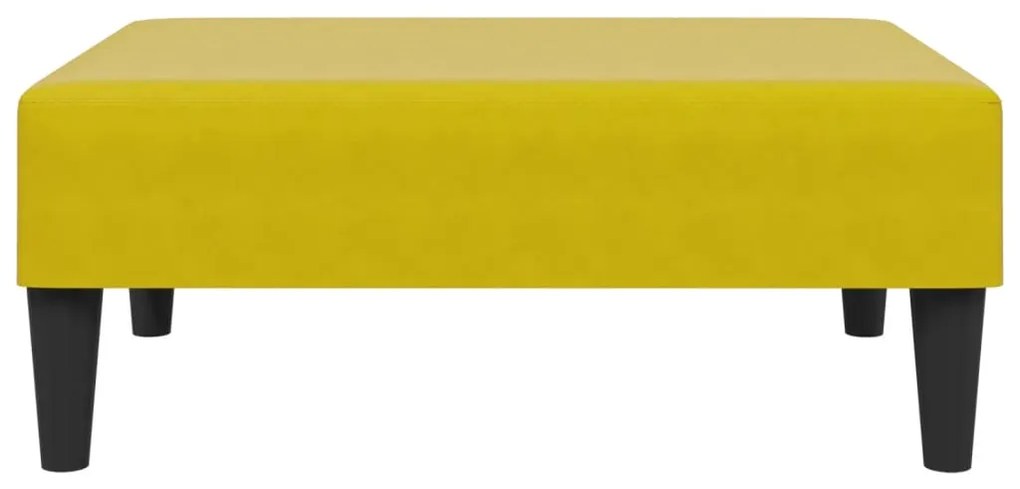 Apoio de pés 77x55x31 cm veludo amarelo