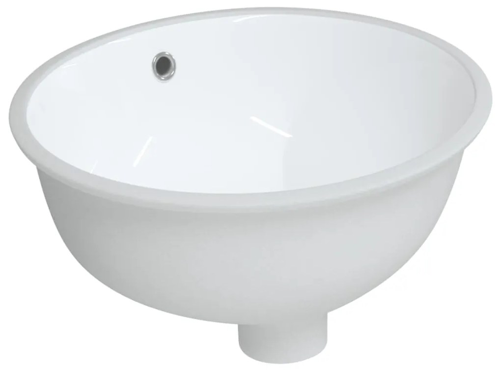 Lavatório casa de banho oval 38,5x33,5x19 cm cerâmica branco