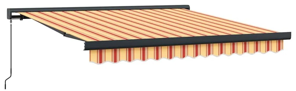 Toldo Retrátil Manual Amarelo e Laranja 300x250 cm