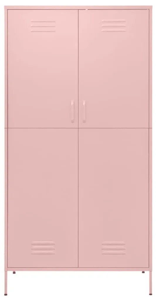 Roupeiro 90x50x180 cm aço rosa