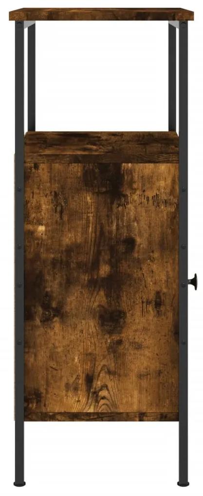 Mesa cabeceira 41x31x80 cm derivados de madeira carvalho fumado