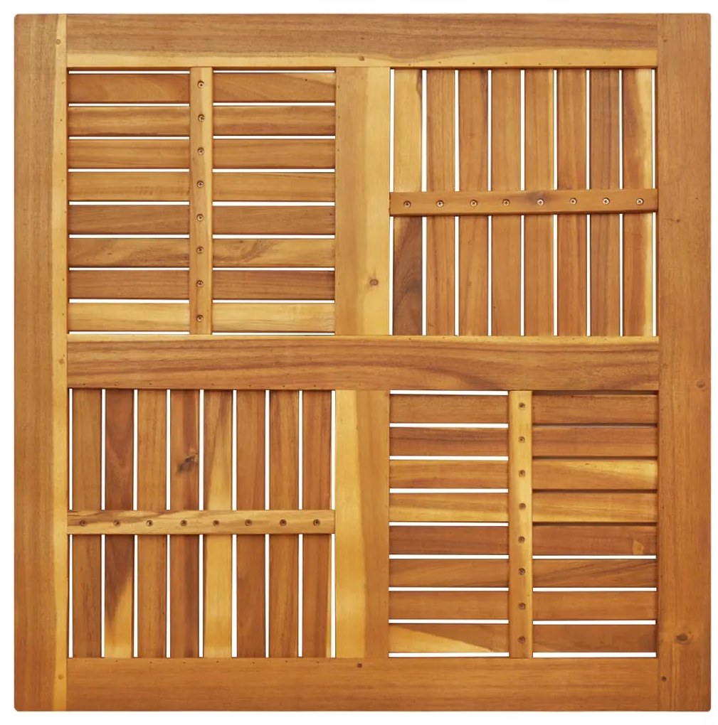 Tampo de mesa quadrado 90x90x2,2 cm madeira de acácia maciça
