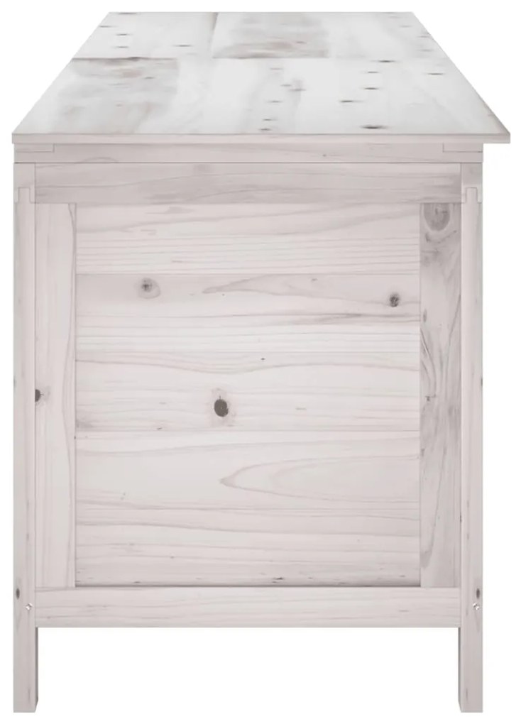 Caixa arrumação p/ jardim 198,5x50x56,5 cm abeto maciço branco