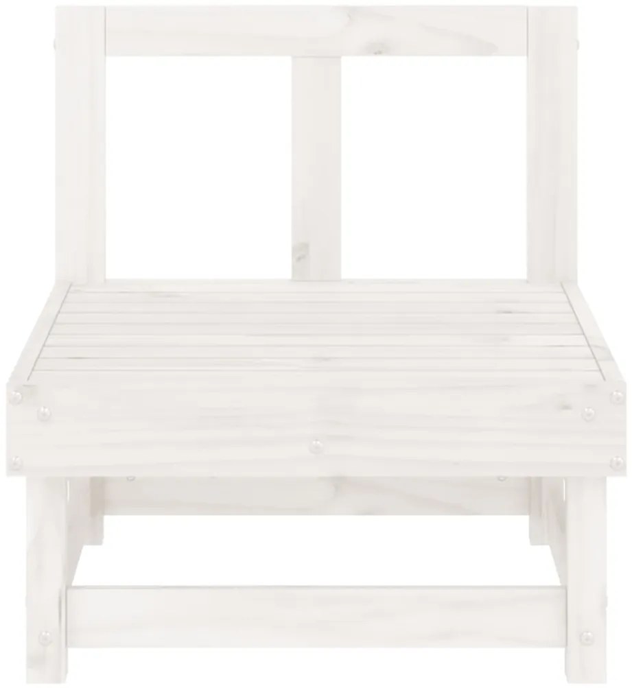 Sofás de centro para jardim 2 pcs madeira pinho maciça branco