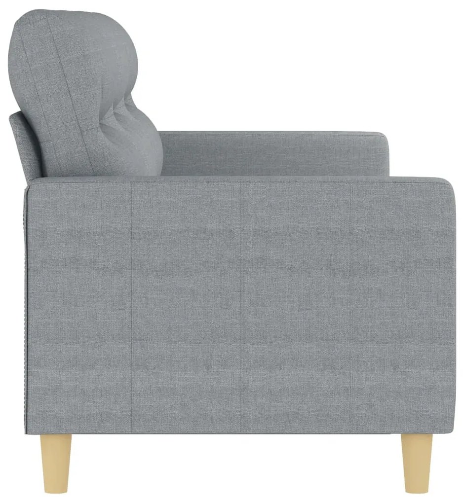 Sofá de 3 lugares 180 cm tecido cinza-claro