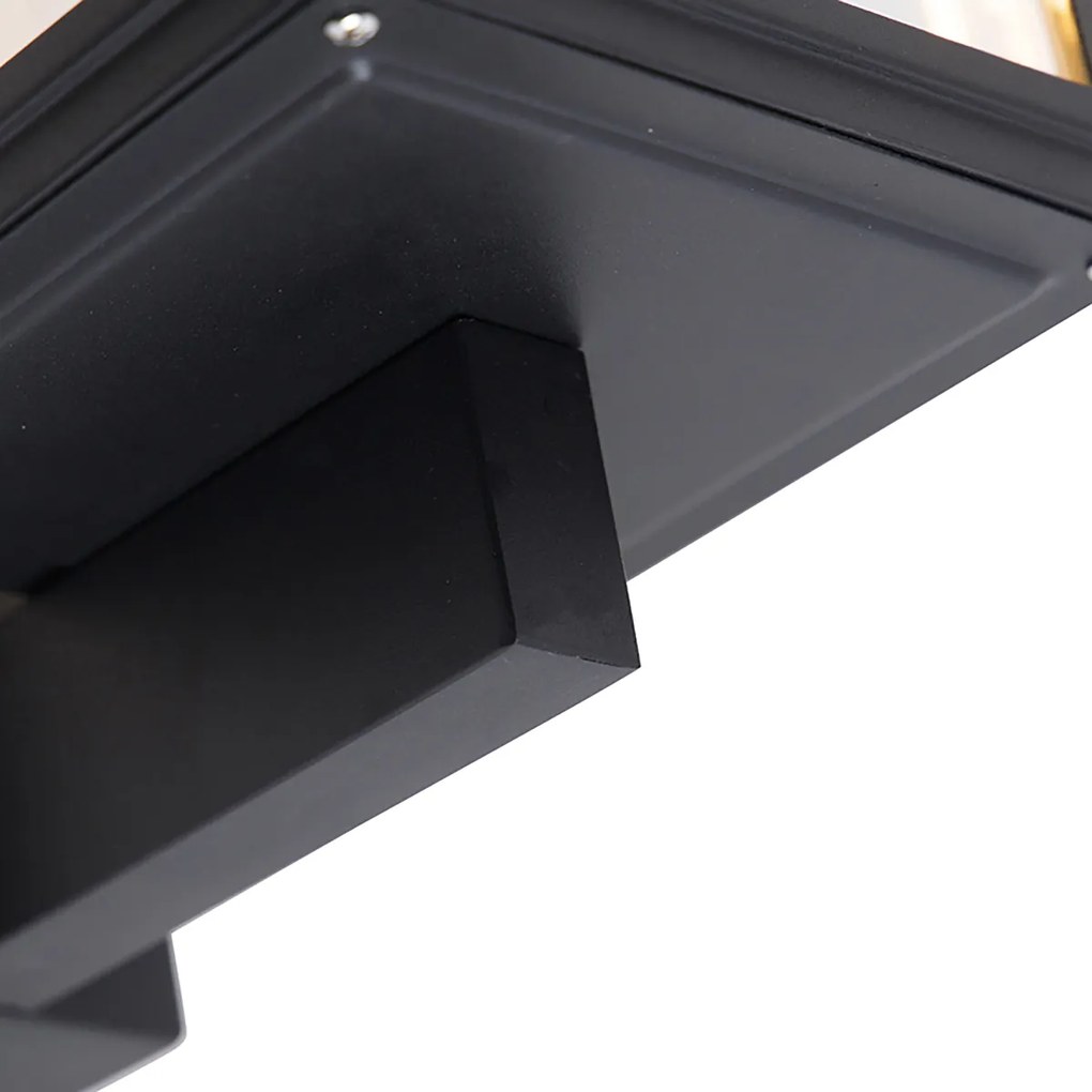 LED Candeeiro de parede rústico inteligente preto com Wi-Fi G95 - Sutton Up Industrial
