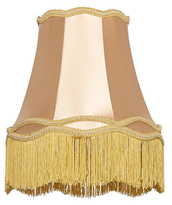 Abajur de tecido dourado 30 cm - Granny Retro