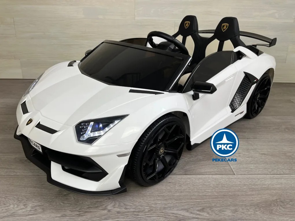 Carro eletrico crianças  Lamborghini Aventador 2 Lugares 24V 2.4G MP4 Branco