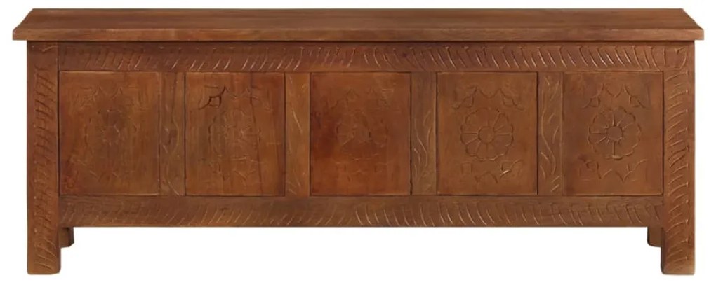 Caixa de arrumação 110x30x40 cm madeira de mangueira maciça