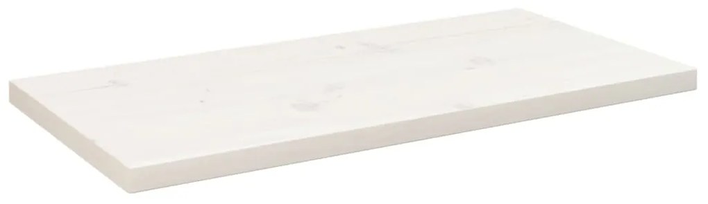 Tampo de mesa retangular 80x40x2,5 cm pinho maciço branco
