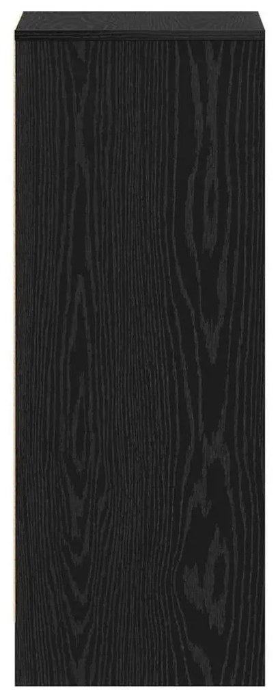 Armário de Sapatos vidaXL Preto Carvalho 60x35x92 cm Madeira de Engenh