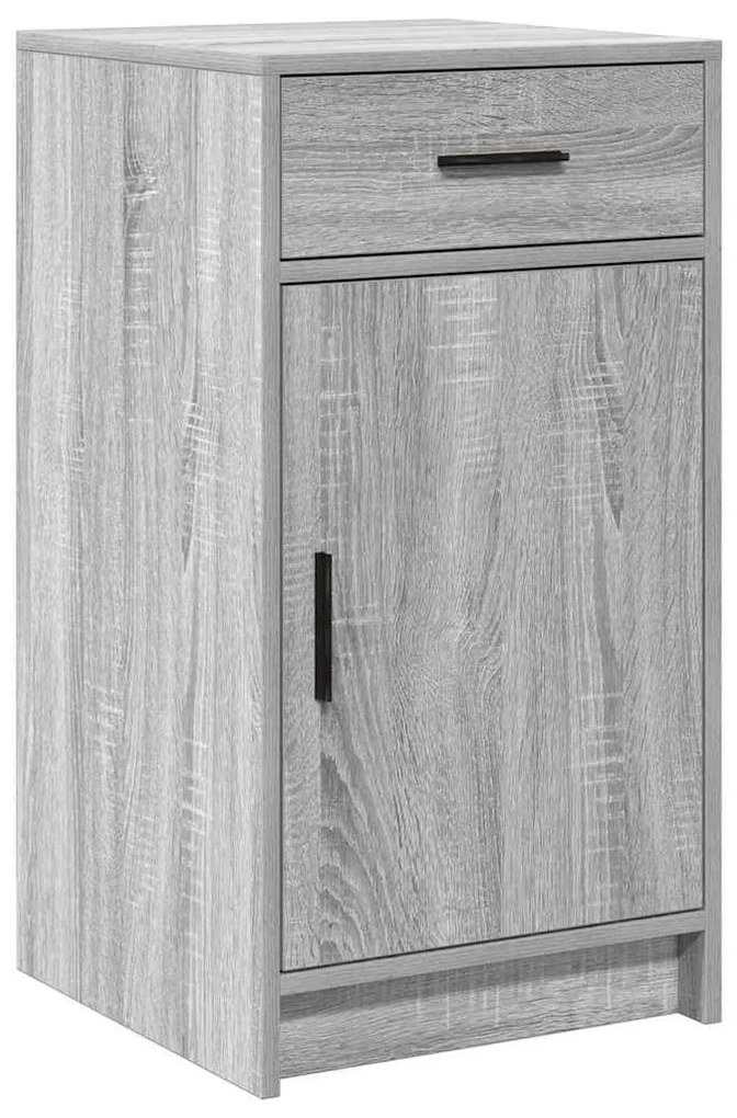 Conjunto de Toucador de 3 Peças com LED Cinza Sonoma Madeira Engenhari