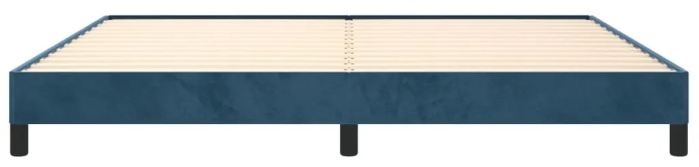 Estrutura de cama sem colchão 200x200 cm veludo azul-escuro