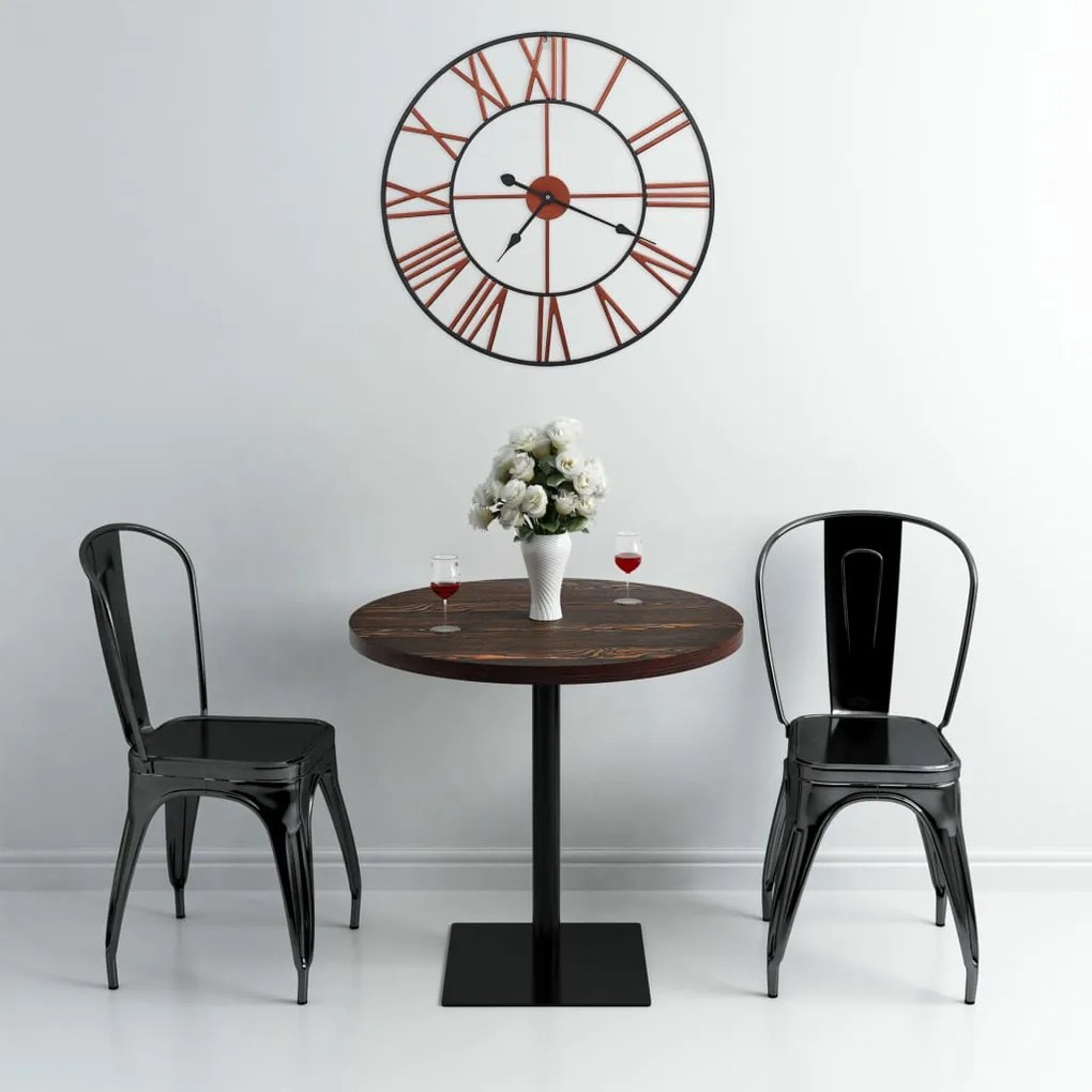 283864 vidaXL Relógio de parede metal 58 cm vermelho
