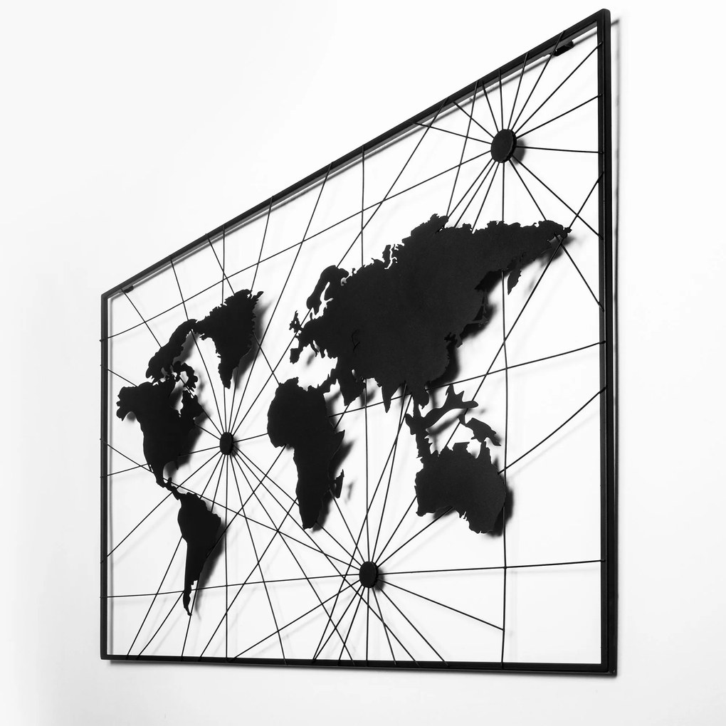 Acessório Decorativo de Parede em Metal Model-204 – Preto – 120 x 70 c