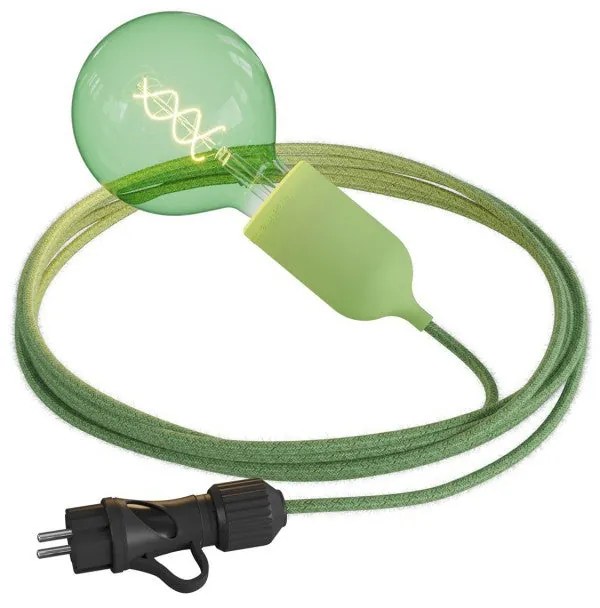 Eiva Snake Pastel lâmpada portátil para exterior cabo têxtil de 5 m suporte para lâmpada à prova d'água IP65 e plugue