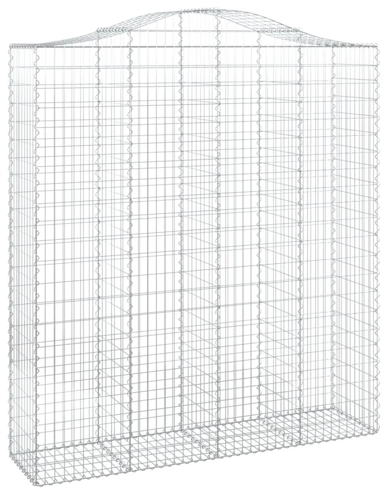 Cestos gabião arqueados 18 pcs 200x50x220/240 ferro galvanizado