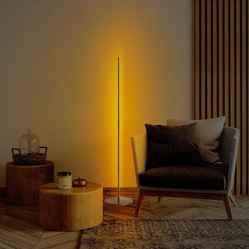 Candeeiro de Pé Only – Dourado – Diâmetro 30 cm x Altura 153 cm