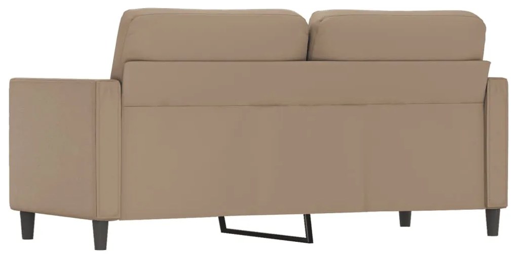 Sofá de 2 lugares 140 cm couro artificial cor cappuccino