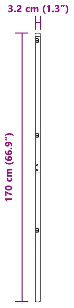 Postes de Cerca 26 pcs Verde Ø32 mm 170 cm Aço Galvanizado