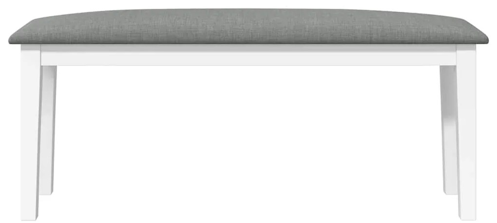 Banco 110 cm madeira seringueira maciça branco
