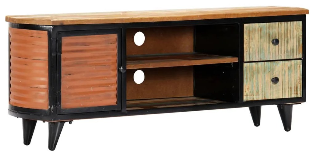 Móvel de TV 120x30x45 cm madeira recuperada maciça