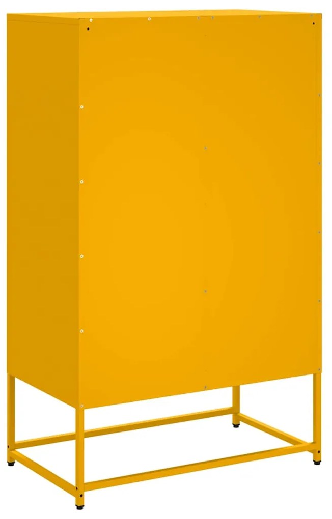 Móvel alto 68x39x111,5 cm aço amarelo mostarda