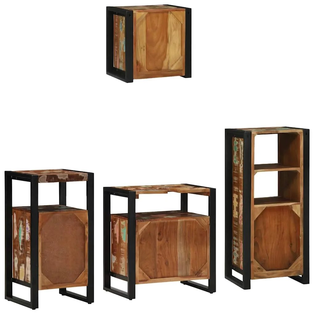 Conjunto de Móveis para Banheiro com prateleira com armazenamento com