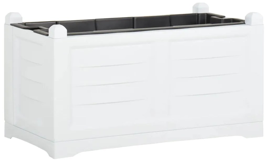 vidaXL Floreira 80x42,5x42 cm PP branco