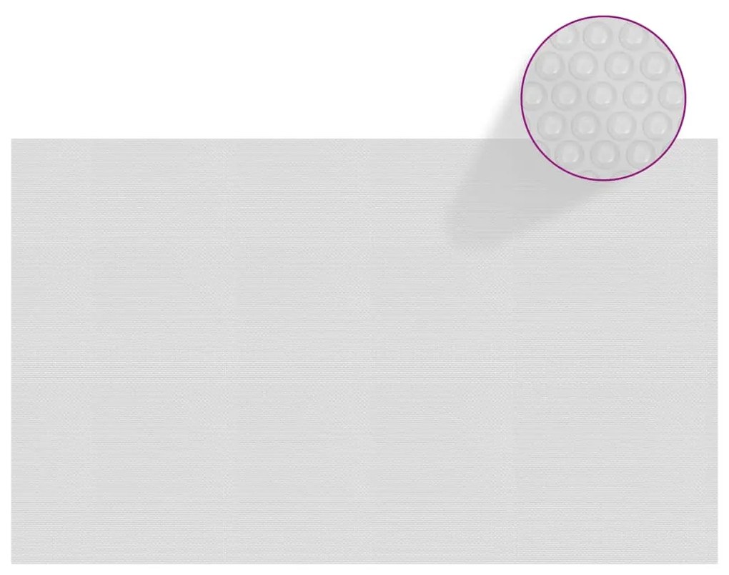 vidaXL Película p/ piscina PE solar flutuante 1000x600 cm cinzento
