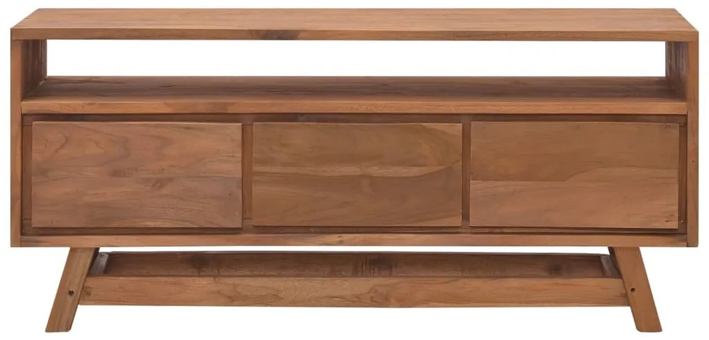 Móvel de TV 110x30x50 cm madeira de teca maciça