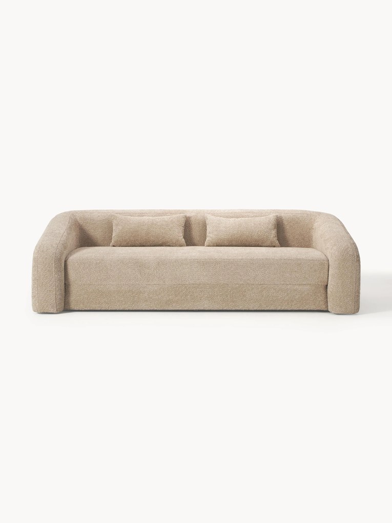 Sofá-cama em teddy-bouclé Eliot (3 lugares)