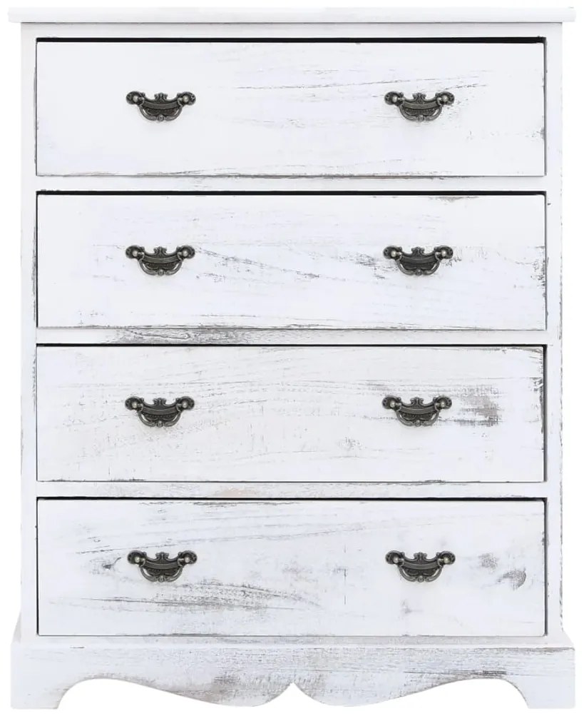 Armário com gavetas 60x30x75 cm madeira branco