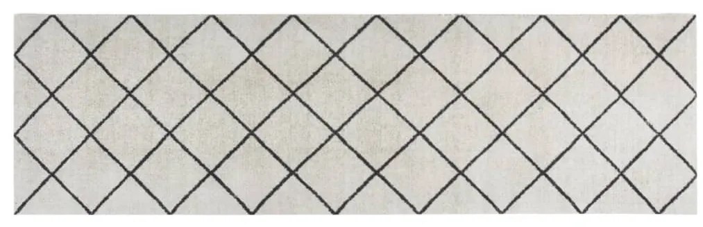 Tapete de cozinha lavável 60x180 cm veludo padrão quadrados