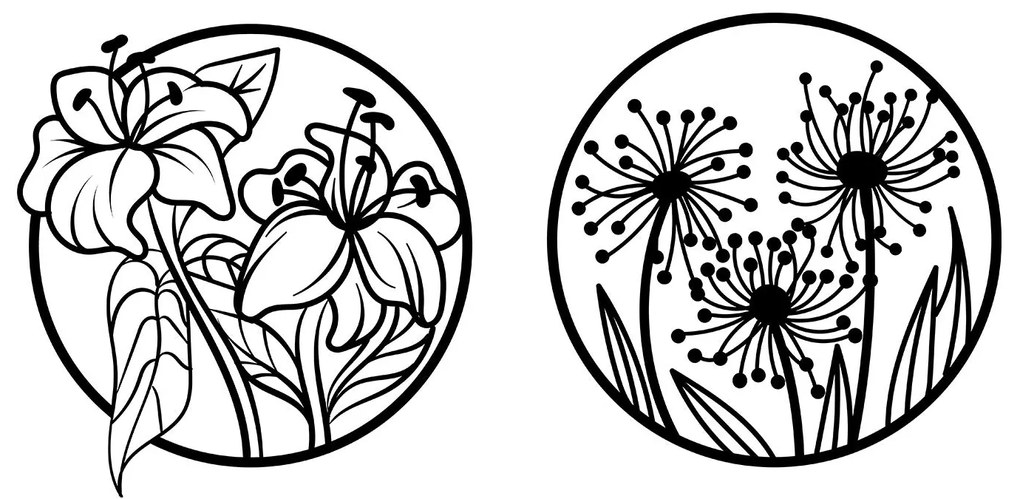 Acessório Decorativo de Parede em Metal Mucbir – Preto – 100 x 50 cm