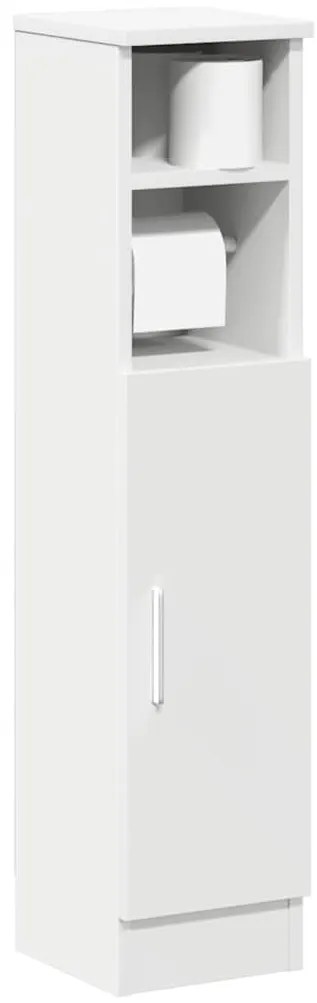 vidaXL Móvel p/ casa de banho c/ suporte de rolos 20,5x22x90 cm branco