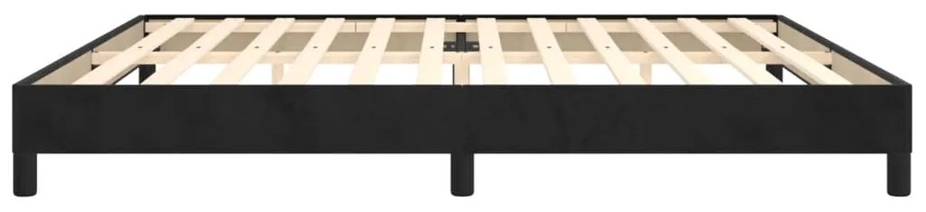 Estrutura de cama sem colchão 200x200 cm veludo preto